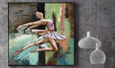 Leaping Ballerina 3D Wall Art Mixed Media Painting Metal Cutout
