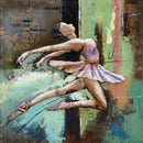 Leaping Ballerina 3D Wall Art Mixed Media Painting Metal Cutout