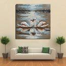 Two Swans Heart Shaped Love Romance 3D Wall Art Painting
