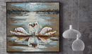 Two Swans Heart Shaped Love Romance 3D Wall Art Painting