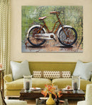 Rustic Bicycle & World Map 3D Wall Art Metal Cutout