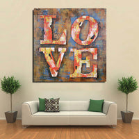 LOVE 3D Wall Art Metal Cutout Sculpture Painting