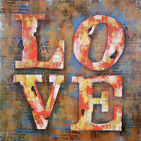 LOVE 3D Wall Art Metal Cutout Sculpture Painting