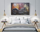 Route 66 Motorcycle Chopper HOG Metal & Wood 3D Wall Art
