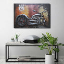 Route 66 Motorcycle Chopper HOG Metal & Wood 3D Wall Art