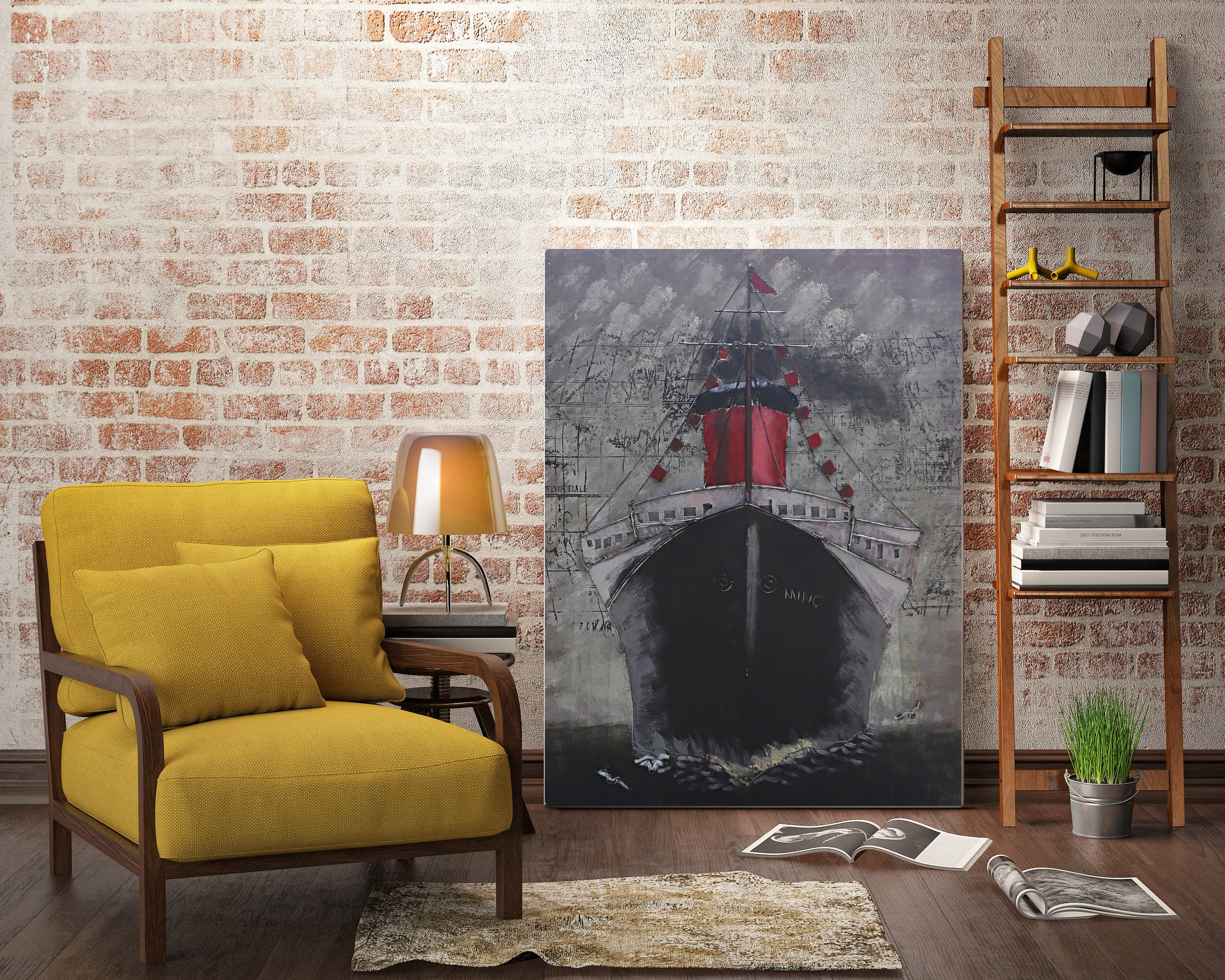 Titanic Ship Boat Ocean Liner 3D Wall Art Mixed Media
