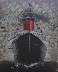 Titanic Ship Boat Ocean Liner 3D Wall Art Mixed Media