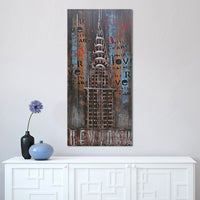 Chrysler Building NYC New York Skyline 3D Metal Wall Art