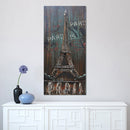 Eiffel Tower Paris 3D Wall Art Metal & Wood Mixed Media