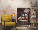 Love Sailing Boat American Flag Metal & Wood 3D Wall Art