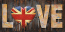 3D Metal Cutout Painting Wall Art LOVE British Flag Heart