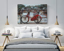 32x40 Red Bicycle Bike Wall Mount Painting