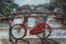 32x40 Red Bicycle Bike Wall Mount Painting