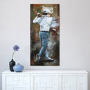 Golfer 3-D Oil Painting Metal Wood Canvas Home Office