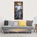 Golfer 3-D Oil Painting Metal Wood Canvas Home Office