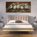 Canary Birds Wall Mount Oil Painting on Metal Canvas