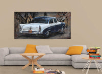 1950's Caddy 3D Wall Art Metal Cutout