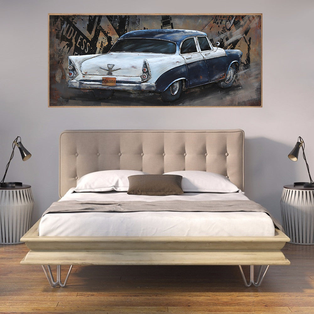 1950's Caddy 3D Wall Art Metal Cutout