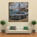 Drag Racing Car 3D Wall Painting Metal Artwork