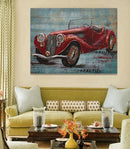 32x40 Red Rolls Royce Convertible Oil 3D Painting