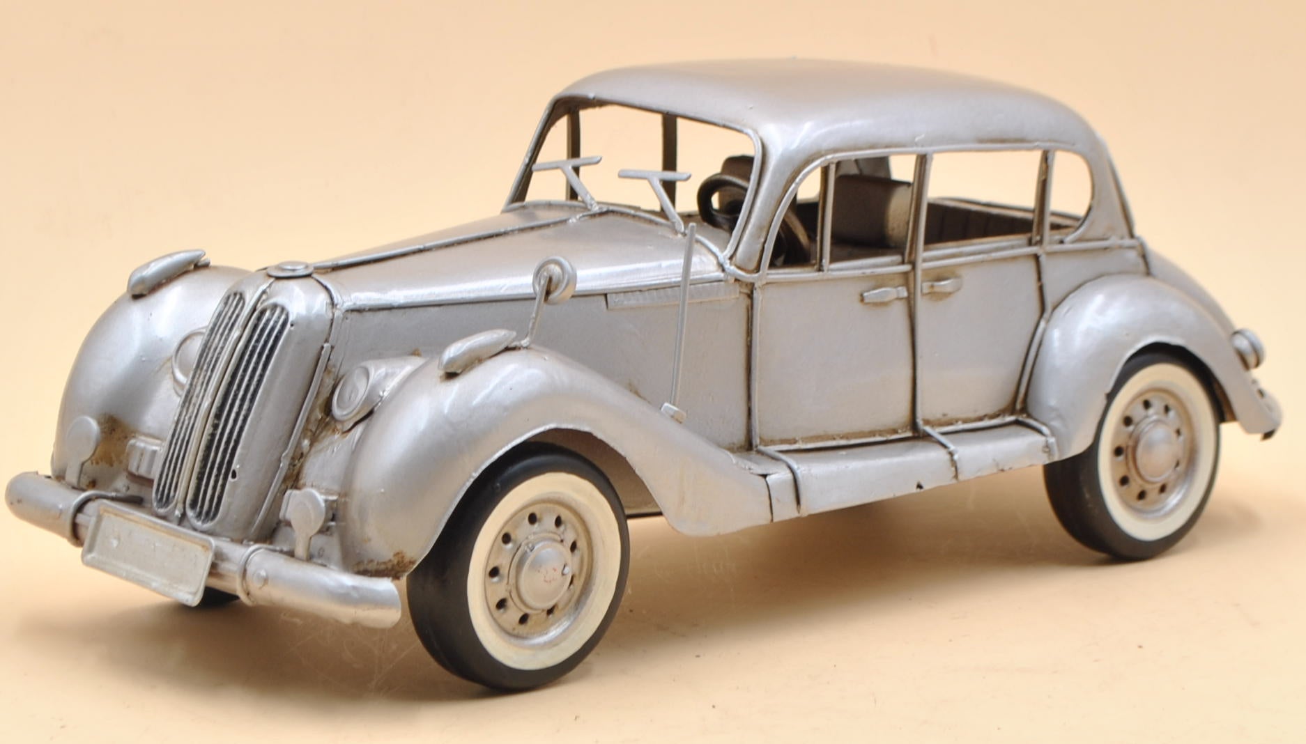 Silver BMW 328 Roadster 1930's 1940's Classic Model Car