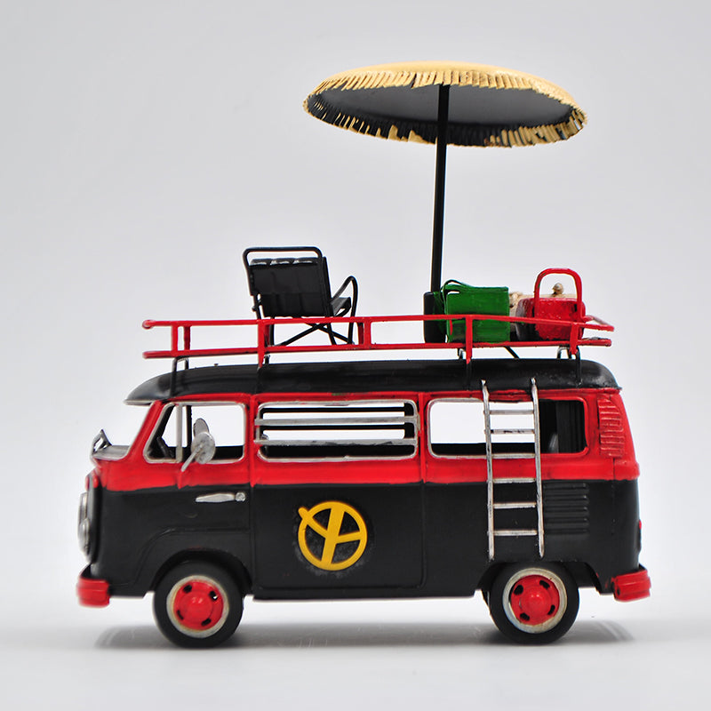 Jayland Black & Red VW Volkswagen Bus 1/24 Diecast Microbus