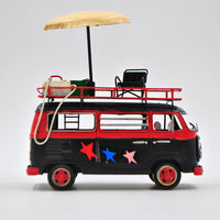 Jayland Black & Red VW Volkswagen Bus 1/24 Diecast Microbus