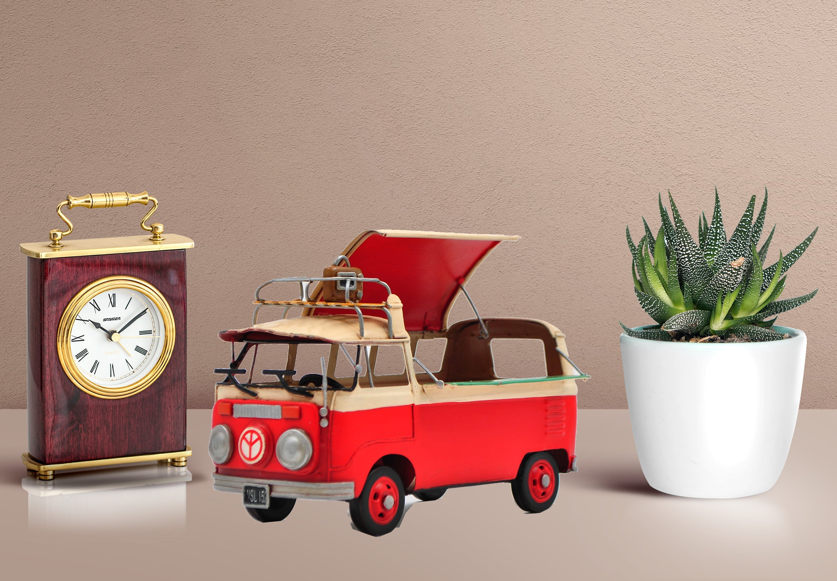 Scale Model Toy Volkswagen Mini Bus Home Decoration
