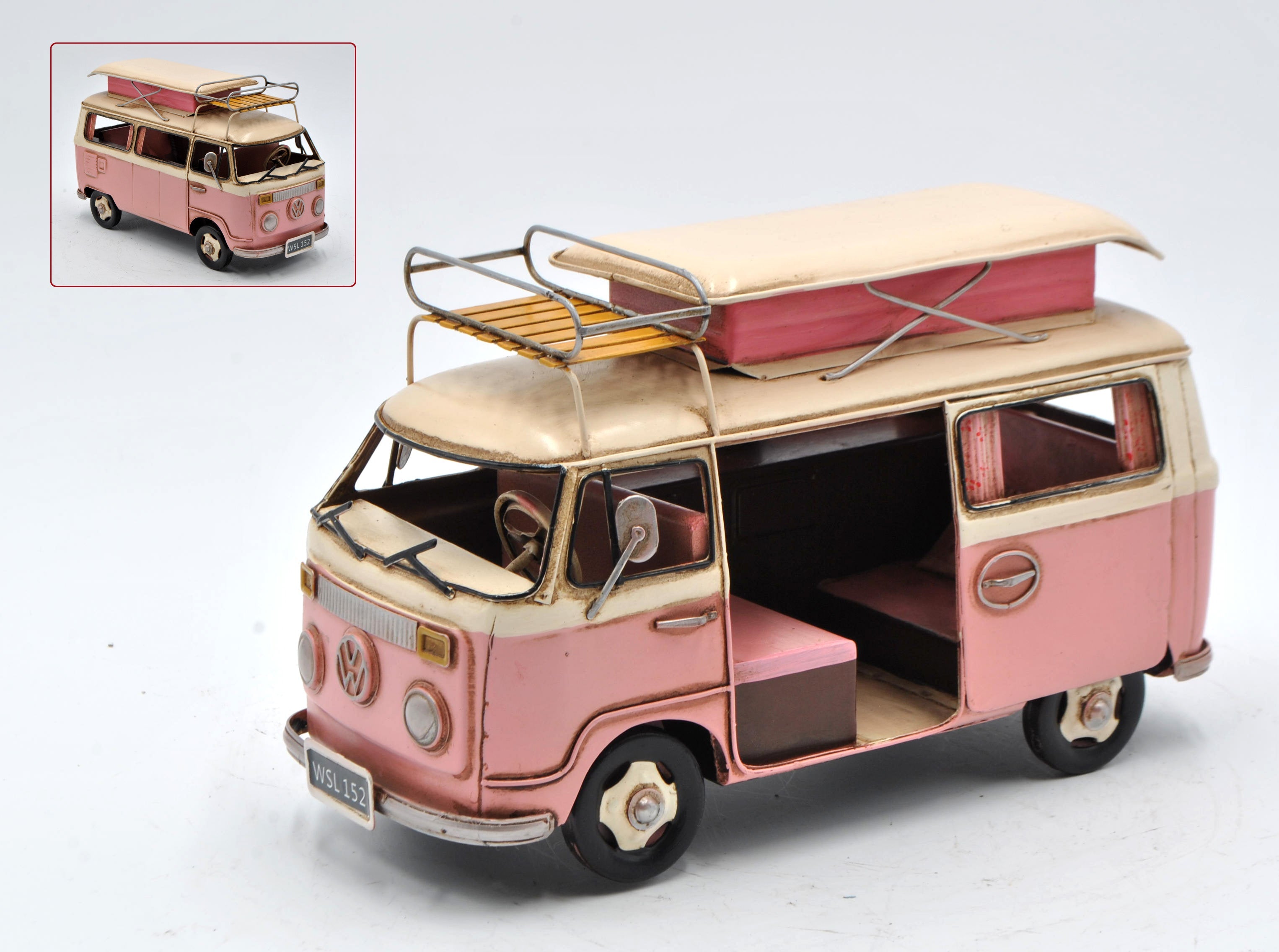 1966 Vintage Camping Bus Model 1:20 Scale