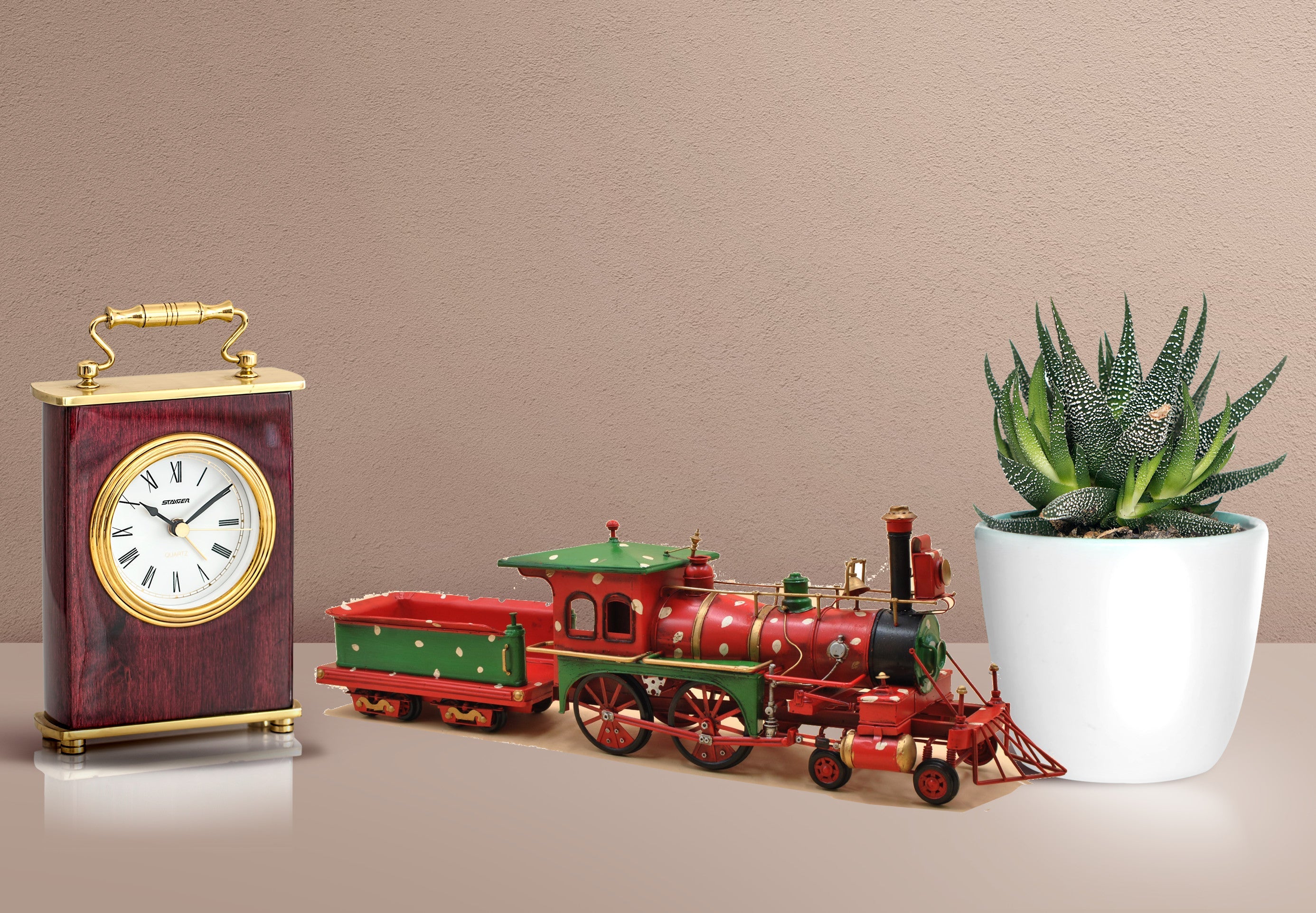 Antique Reproduction Tin Model Train - 1906 Steam Trains