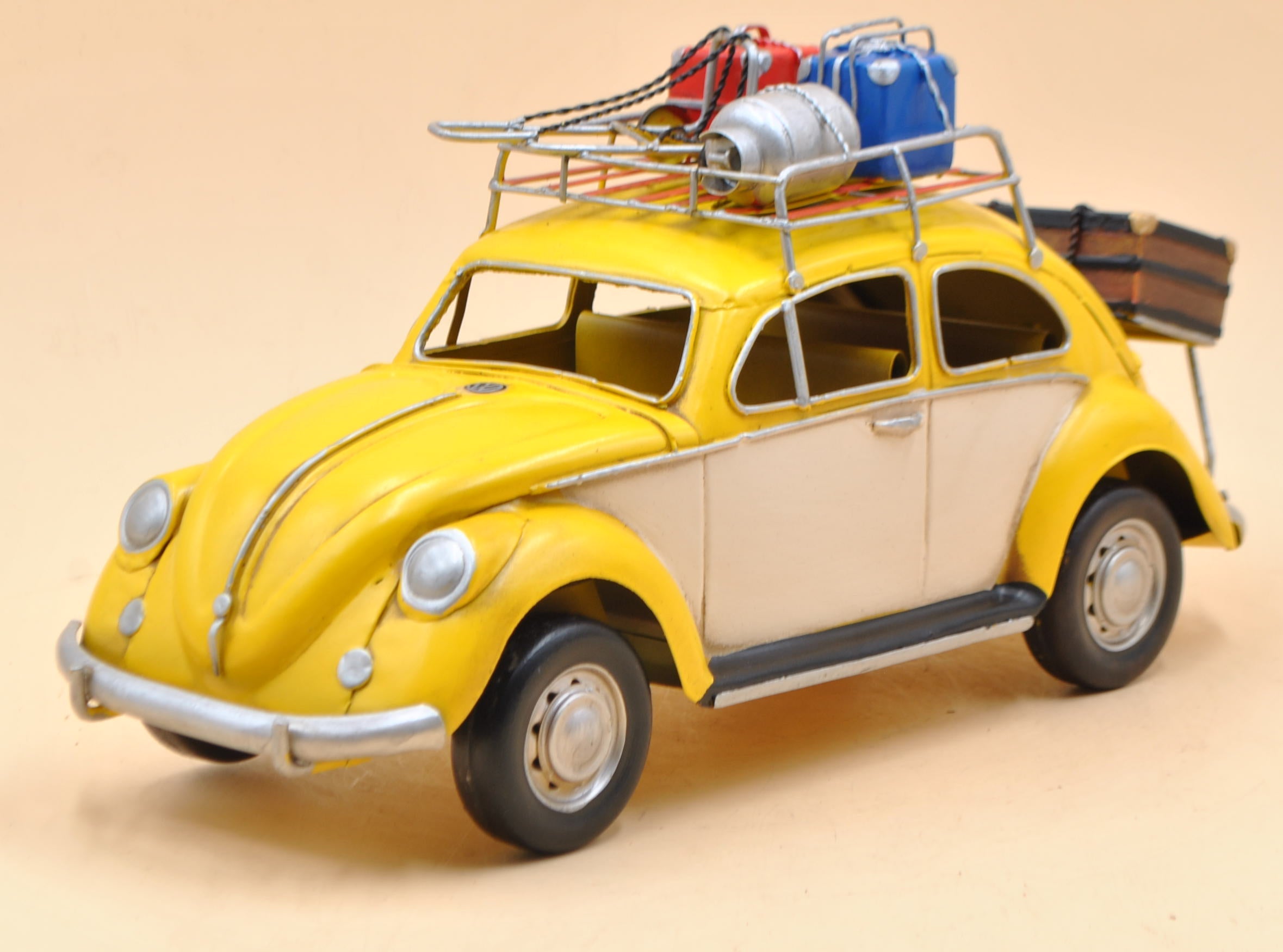 1934 Yellow VW Beetle Classic 1:12 Scale Model Car
