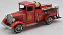 Metal Vintage Fire Truck Model Ornaments Retro Crafts