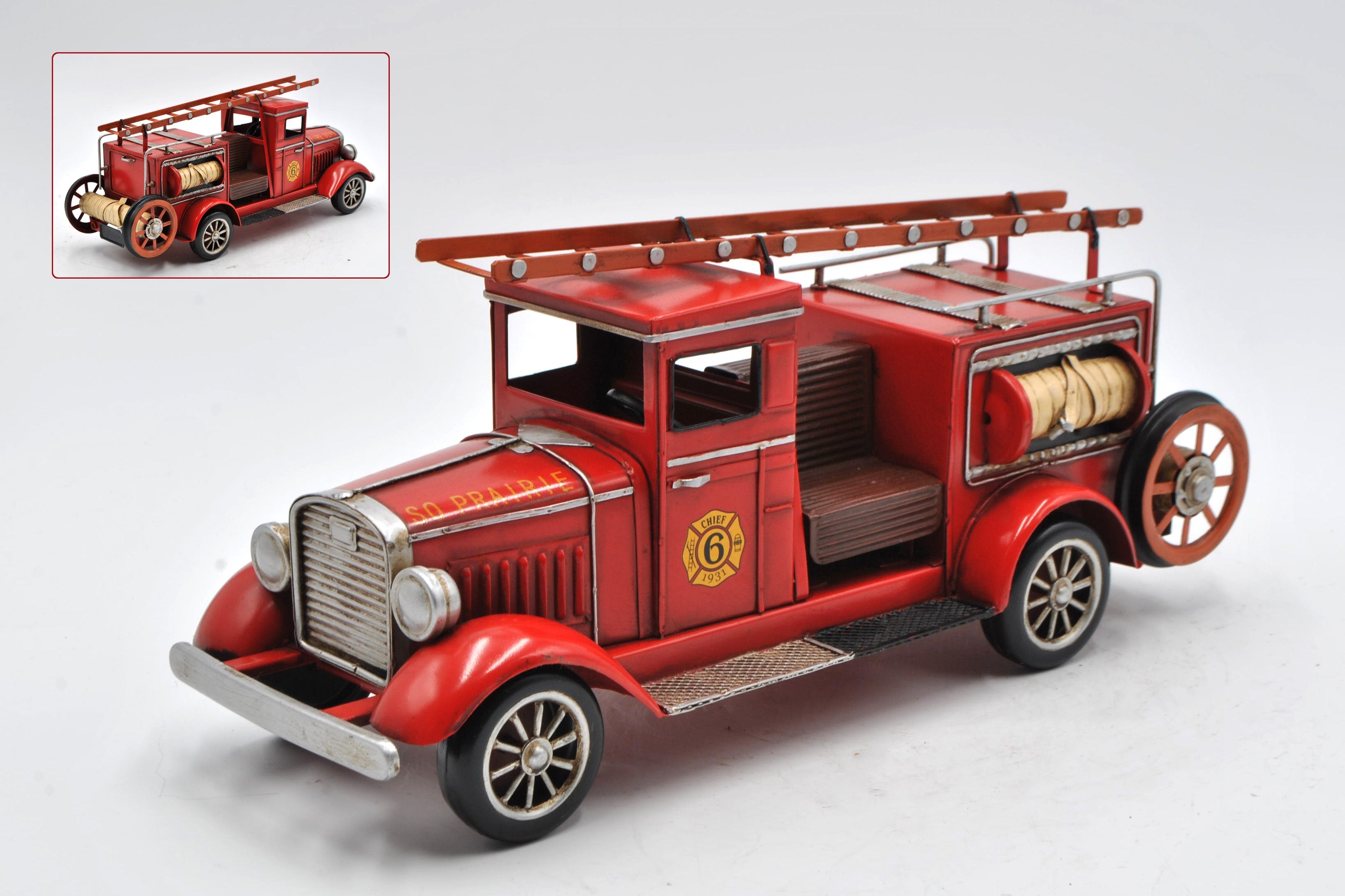 Fire Engine Dream Truck 1931 Tin Metal Model 24 Pumper Car 6 Art