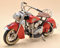 Red Harley Davidson Indian Motorcycle Model - Metal