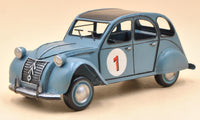 1950 Citroen 2CV Car Number 1 Blue Vintage Artwork