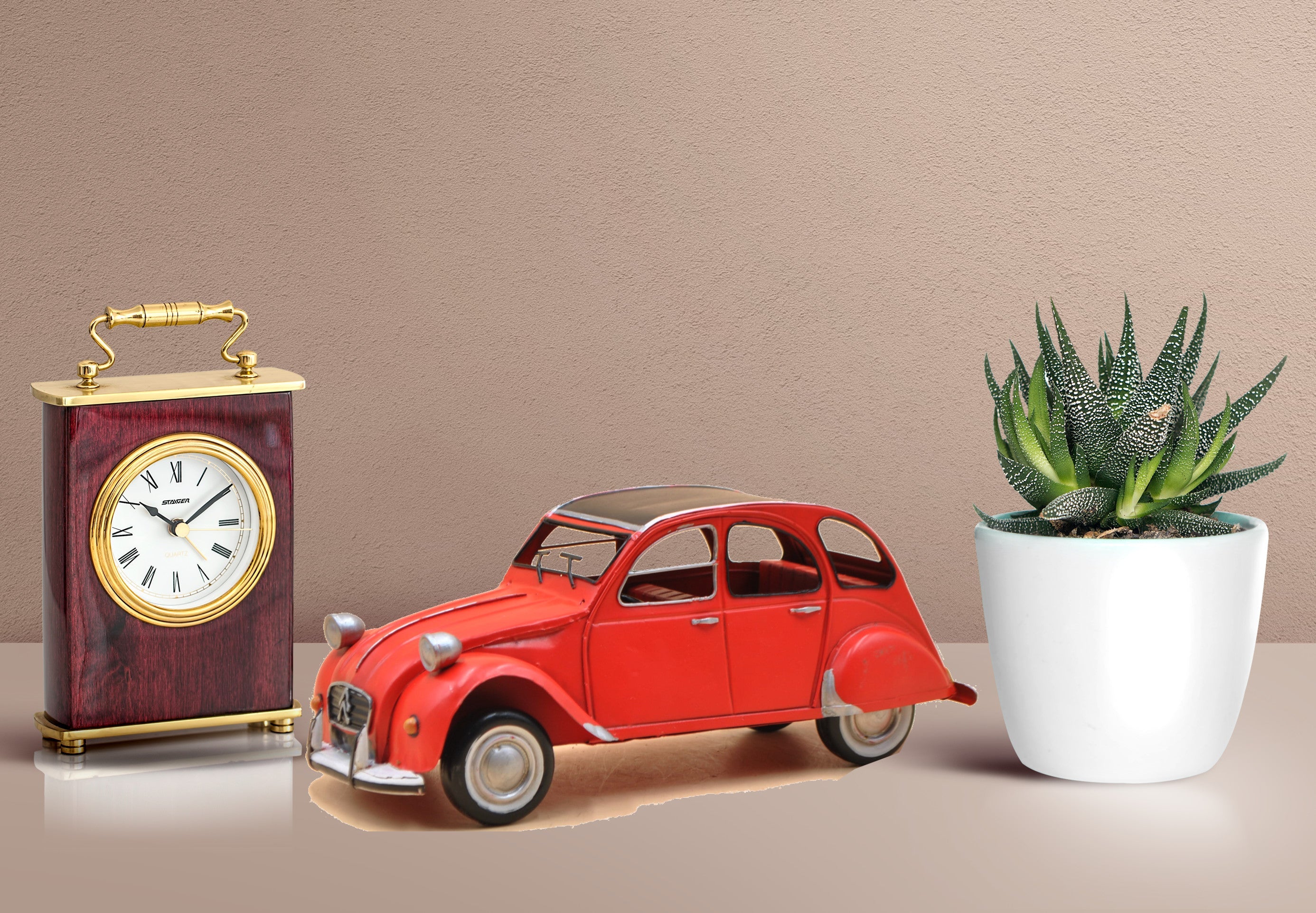 Citroen 2CV Red Model Car Miniature Welly 1:12