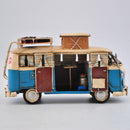 Blue and White Kombi with Roof Rack Volkswagen Artwork