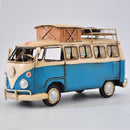 Blue and White Kombi with Roof Rack Volkswagen Artwork