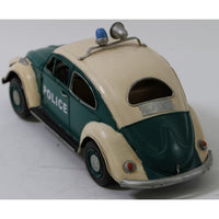 VW Volkswagen Beetle Police Car Tinplate Collectibles 1/12 Scale