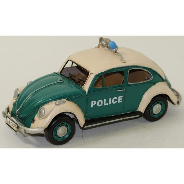 VW Volkswagen Beetle Police Car Tinplate Collectibles 1/12 Scale
