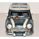 Mini Cooper 1:18 Scale Green + White Roof Metal Art Tin Model