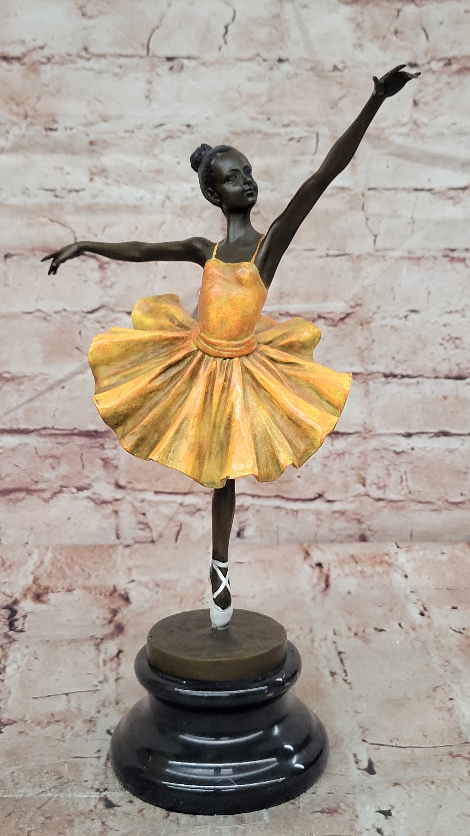 Bronze Sculpture Figure of a Dancer Contemporary Ballerina Sculpture Signed Milo