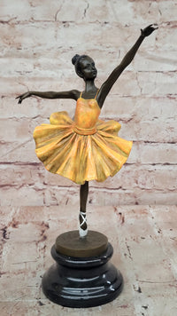 Bronze Sculpture Figure of a Dancer Contemporary Ballerina Sculpture Signed Milo
