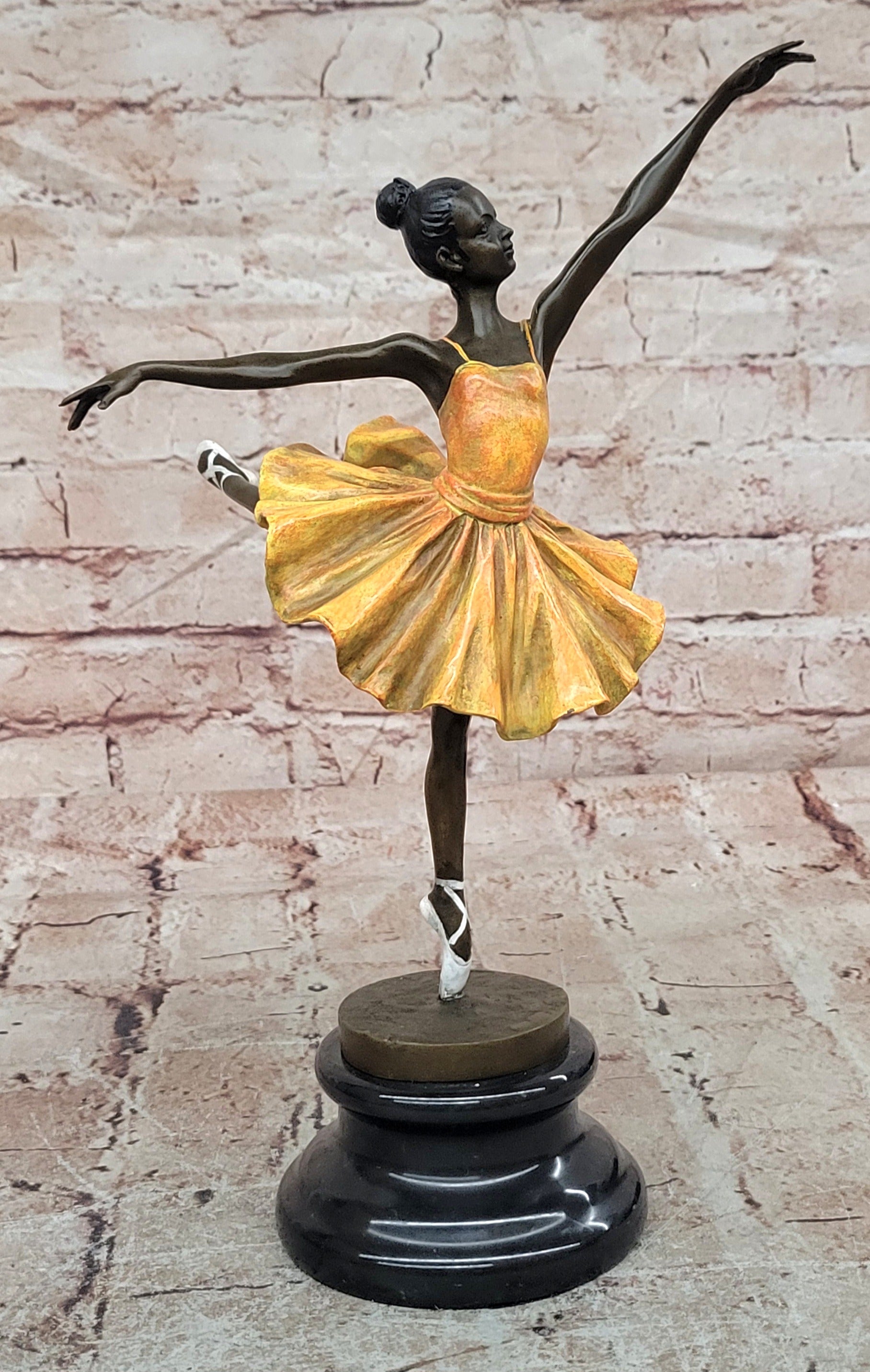 Bronze Sculpture Figure of a Dancer Contemporary Ballerina Sculpture Signed Milo