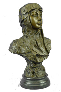 Bronze Bust of Biblical Delilah by Emmanuel Villanis 18" x 9"
