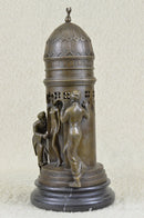 Peeping Ali Vintage Style Bronze Franz Bergman Vienna Bronze Arab Man Nude Art 15" x 6"
