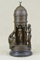 Peeping Ali Vintage Style Bronze Franz Bergman Vienna Bronze Arab Man Nude Art 15" x 6"