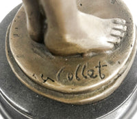PRETTY PURE 100% SOLID BRONZE FEMALE CLASSICAL PORTRAIT SCULPTURE  FIGURINE DEAL