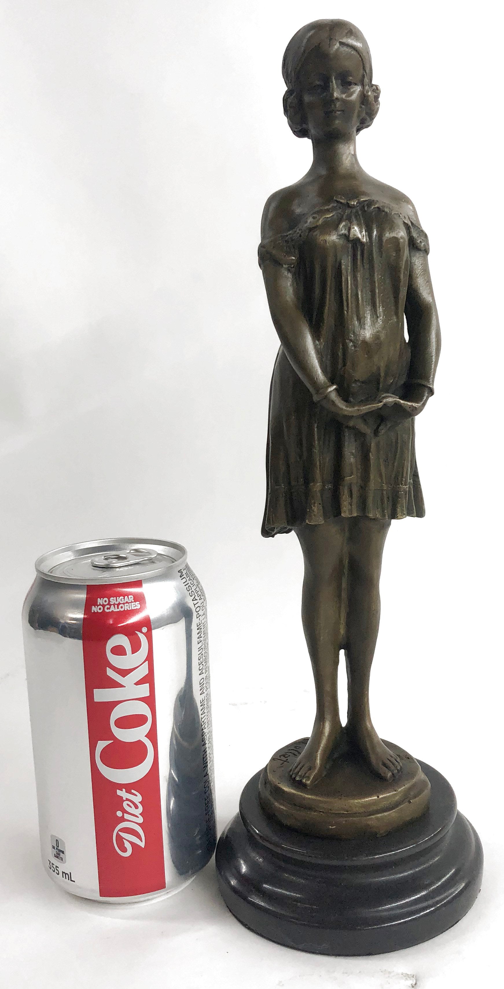 PRETTY PURE 100% SOLID BRONZE FEMALE CLASSICAL PORTRAIT SCULPTURE  FIGURINE DEAL