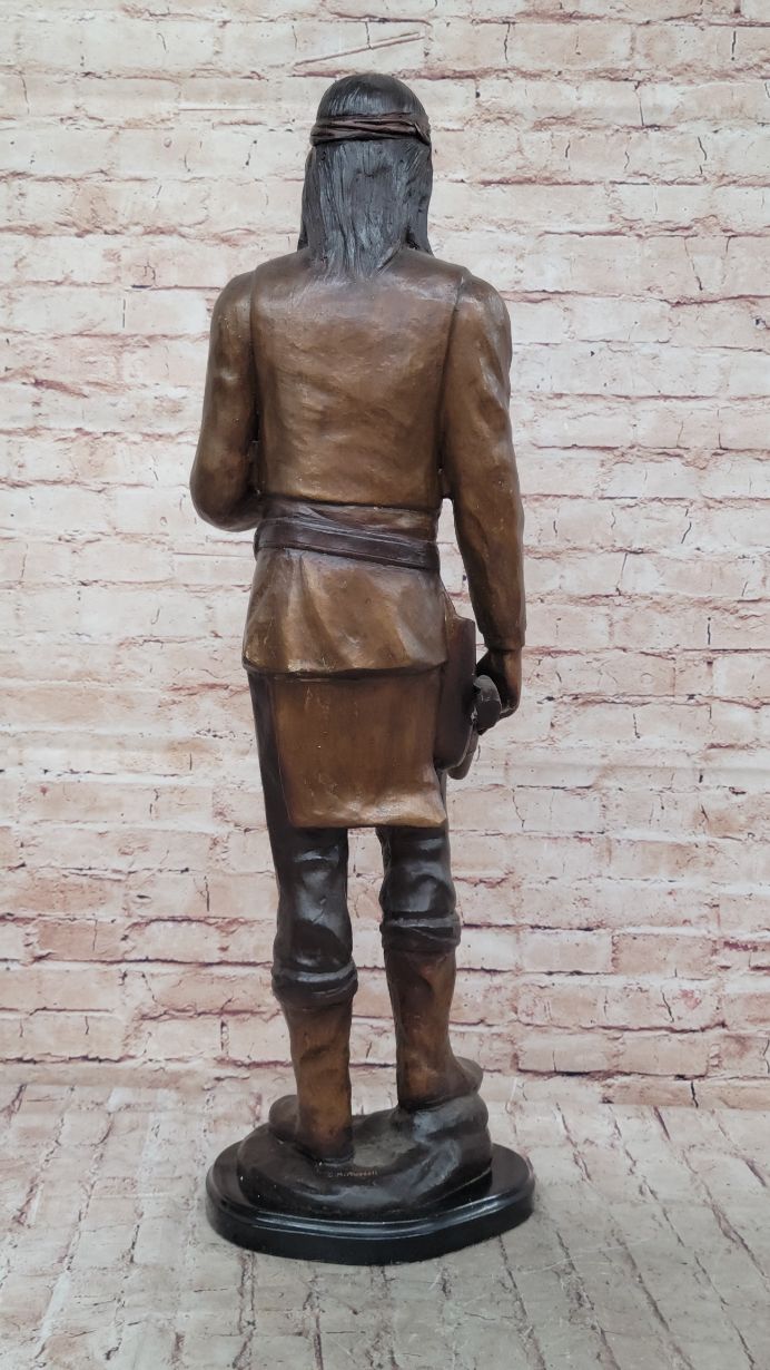 Apache Chief Cochise Bronze Sculpture on Marble Base